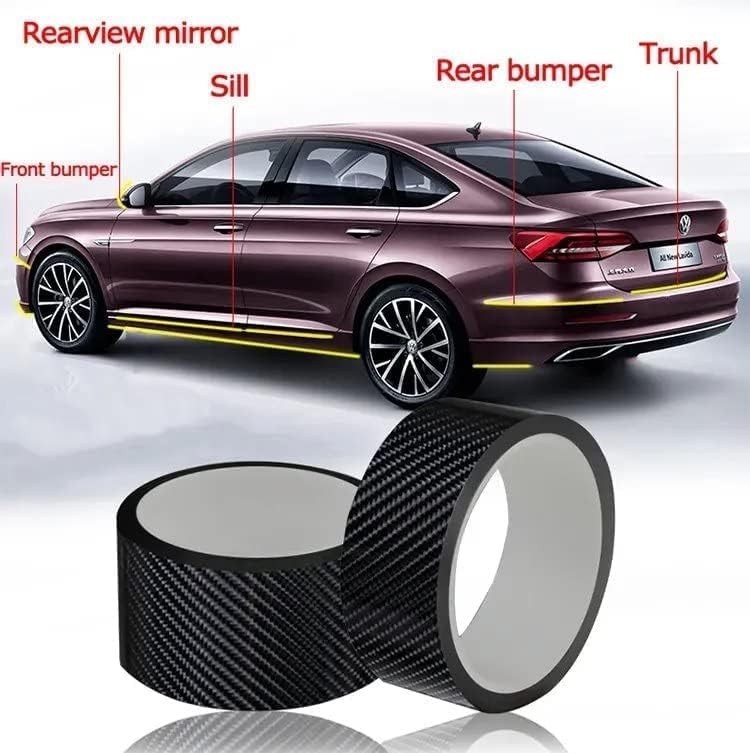 Anti Slip Car Door Entry Guard, DIY Adhesive Sill 2″x196″, Black
