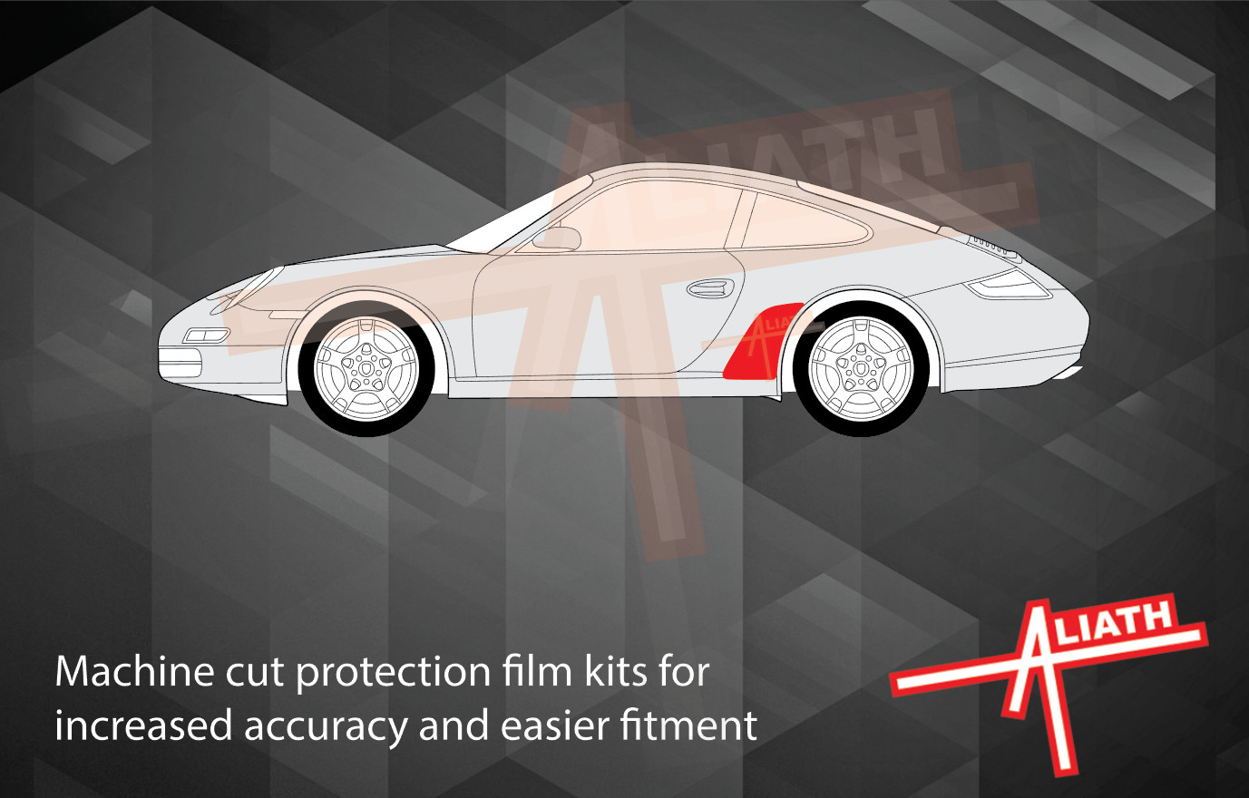 Fits – Porsche 911 997 Rear QTR CARBON Stone chip guard Paint Protection Film