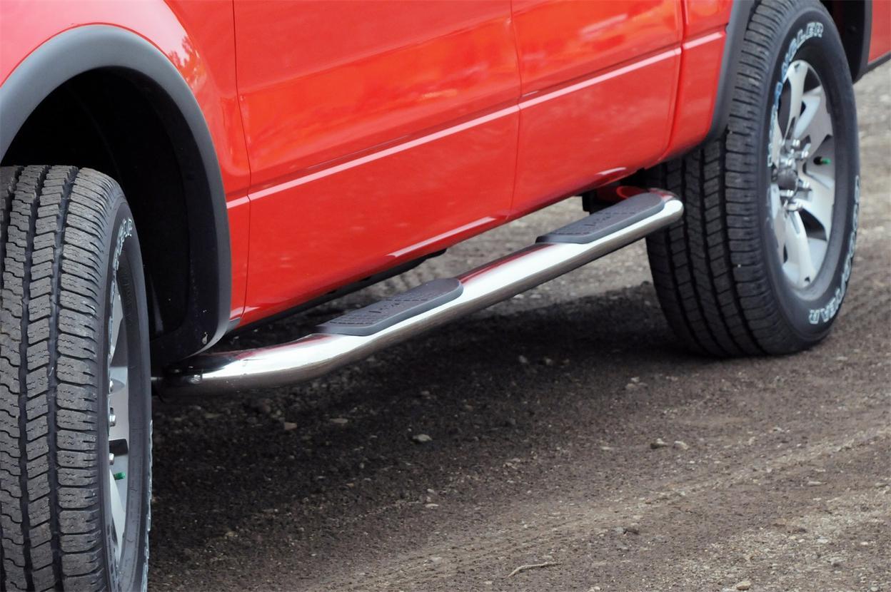Dee Zee Stainless Steel Side Steps 3 in. Round Cab Length +SS/NB Fits Ford REG C