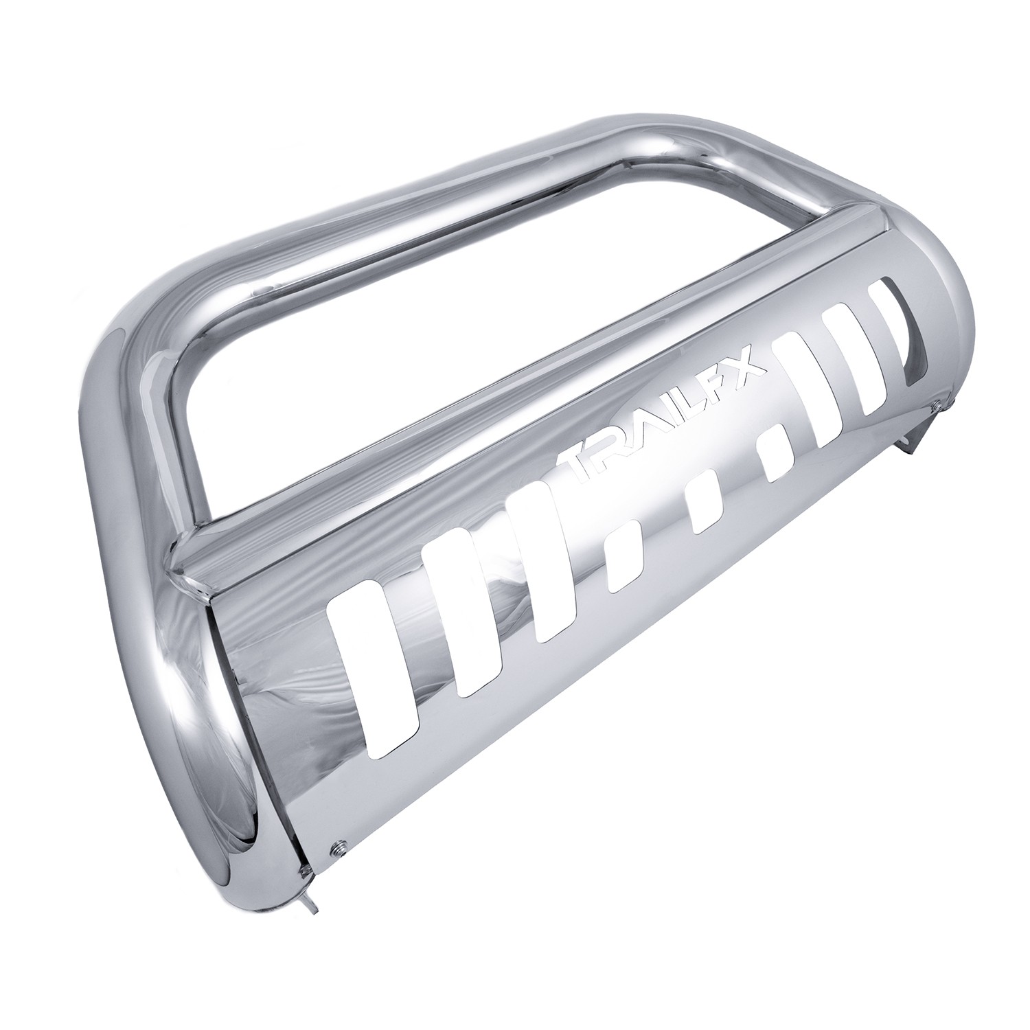 Stainless Steel 3-Inch Bull Bar for Trucks & SUVs with Skid Plate & Light Mounts