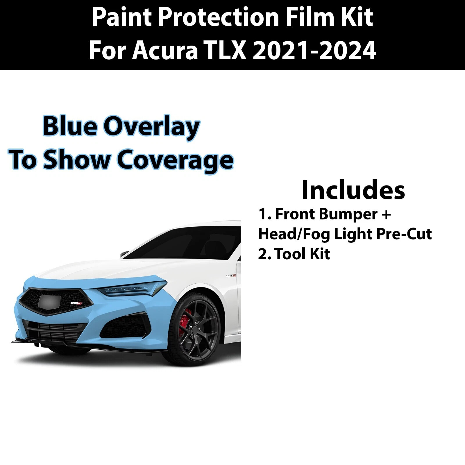 Pre Cut Paint Protection Film Clear Bra PPF Kit for Acura TLX 2021-2024