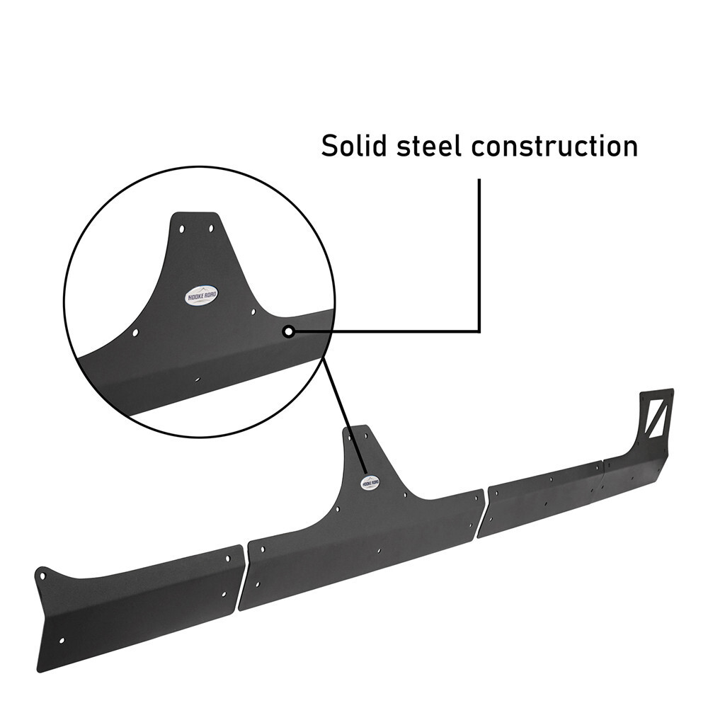 Steel Body Armor Rocker Panel Cladding For Jeep Wrangler JL 2018-2025 4-Door