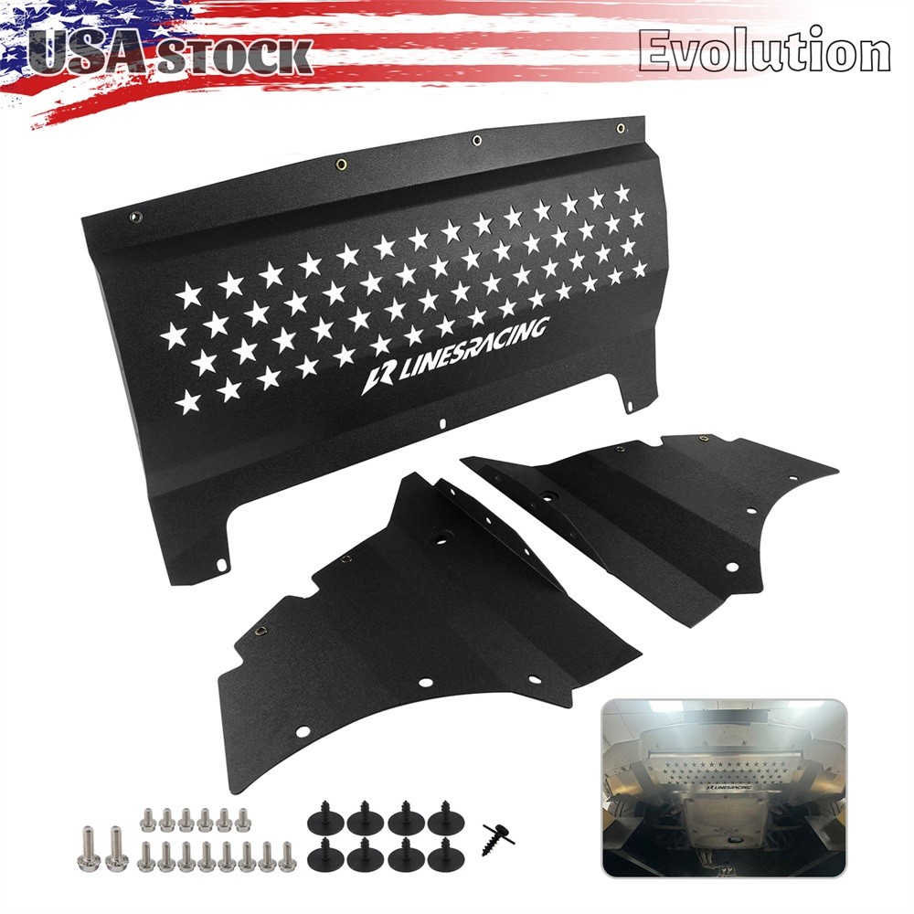 Black Aluminum Oil Cooler Skid Plate for BMW F87 M2 Competition S55 3.0L