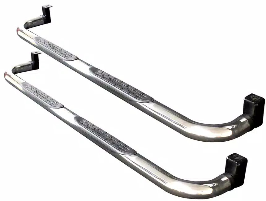 Go Rhino 4000 Ser Polished SS Bars Fit 99-13 Slvrd/Sra 1500,01-14 2500/3500 Ext