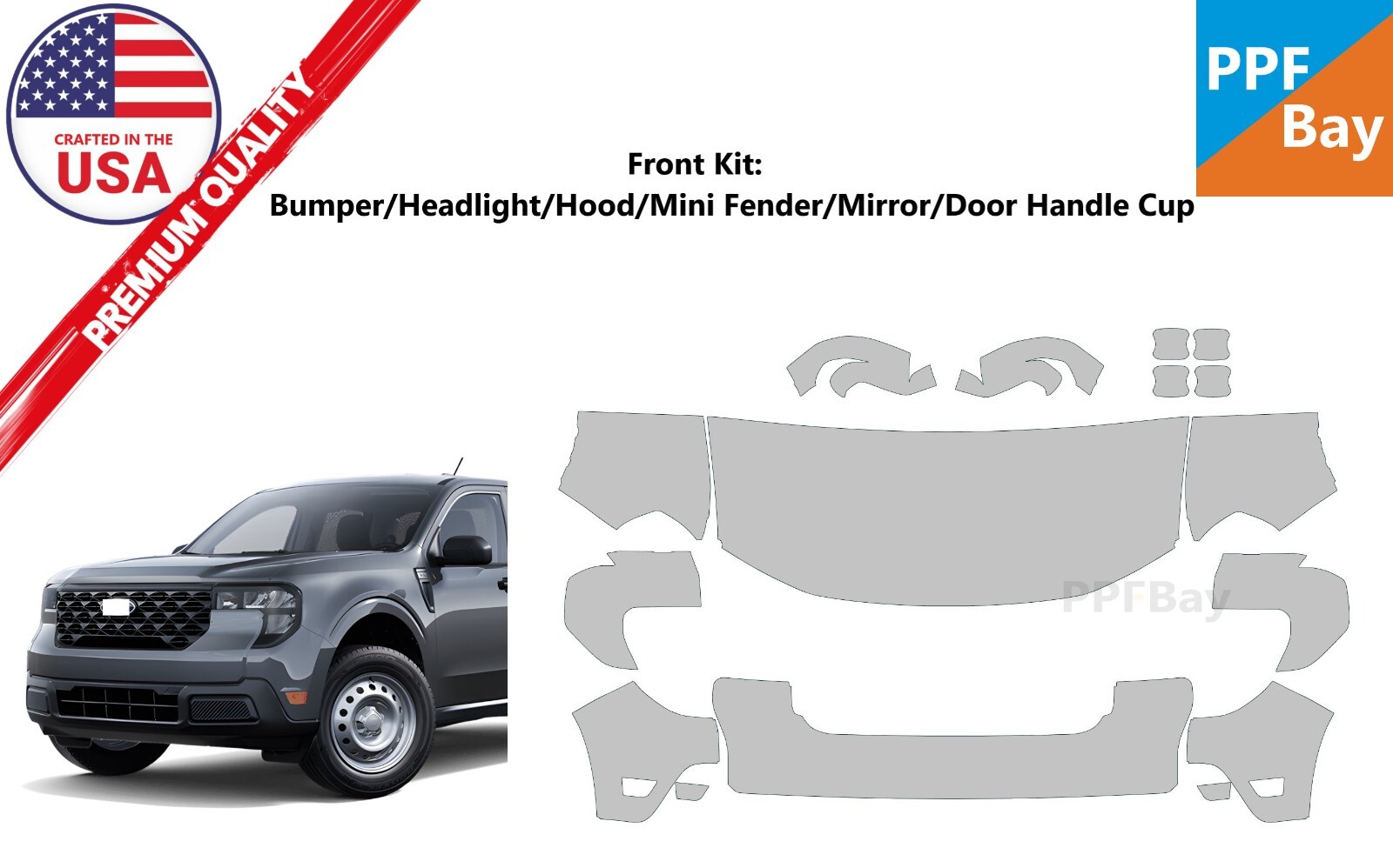 For Ford Maverick 2025 Front Paint Protection Film PreCut Kit PPF