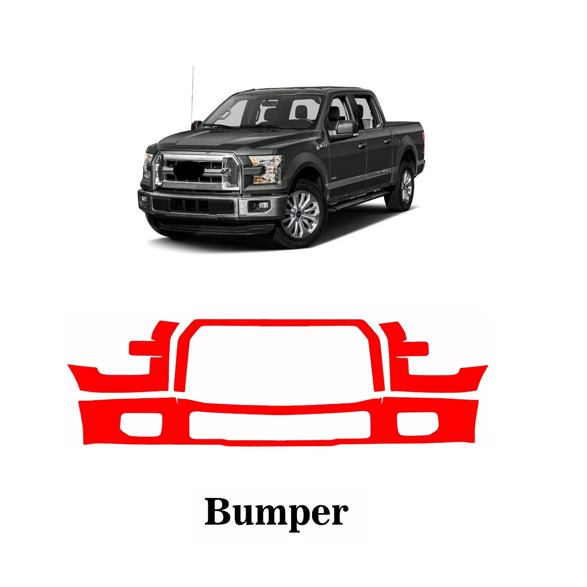 PPF Paint Protection Film Front bumper 2015 2016 2017 For Ford F-150 XL XLT