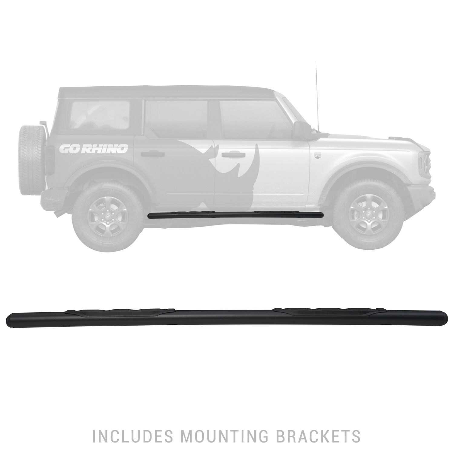 Go Rhino 105412973T 5″ 1000 Series Side Steps with Mounting Brackets Kit