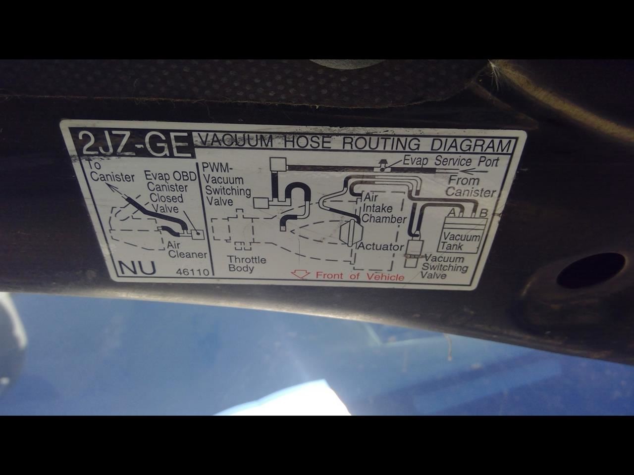 2002 LEXUS IS300 3.0L COWL VENT PANEL