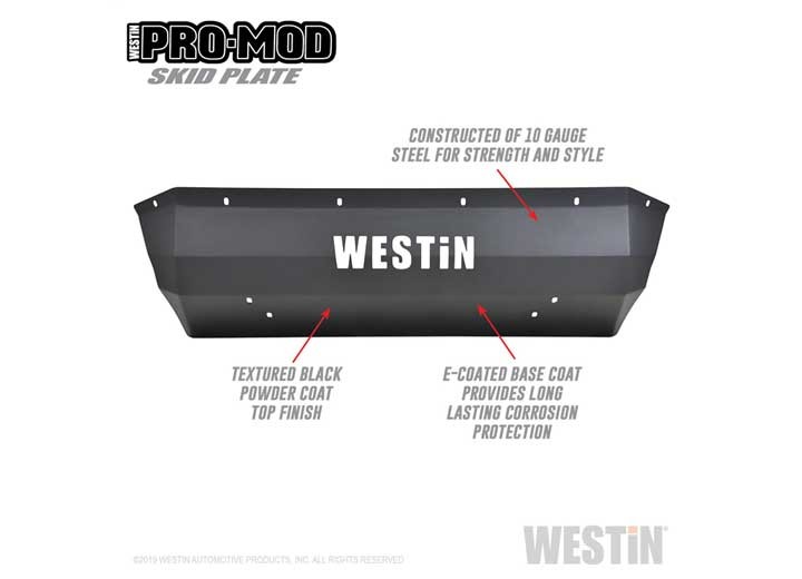 Westin 58-71175 Textured Black Pro-Mod Skid Plate For 17-22 F250