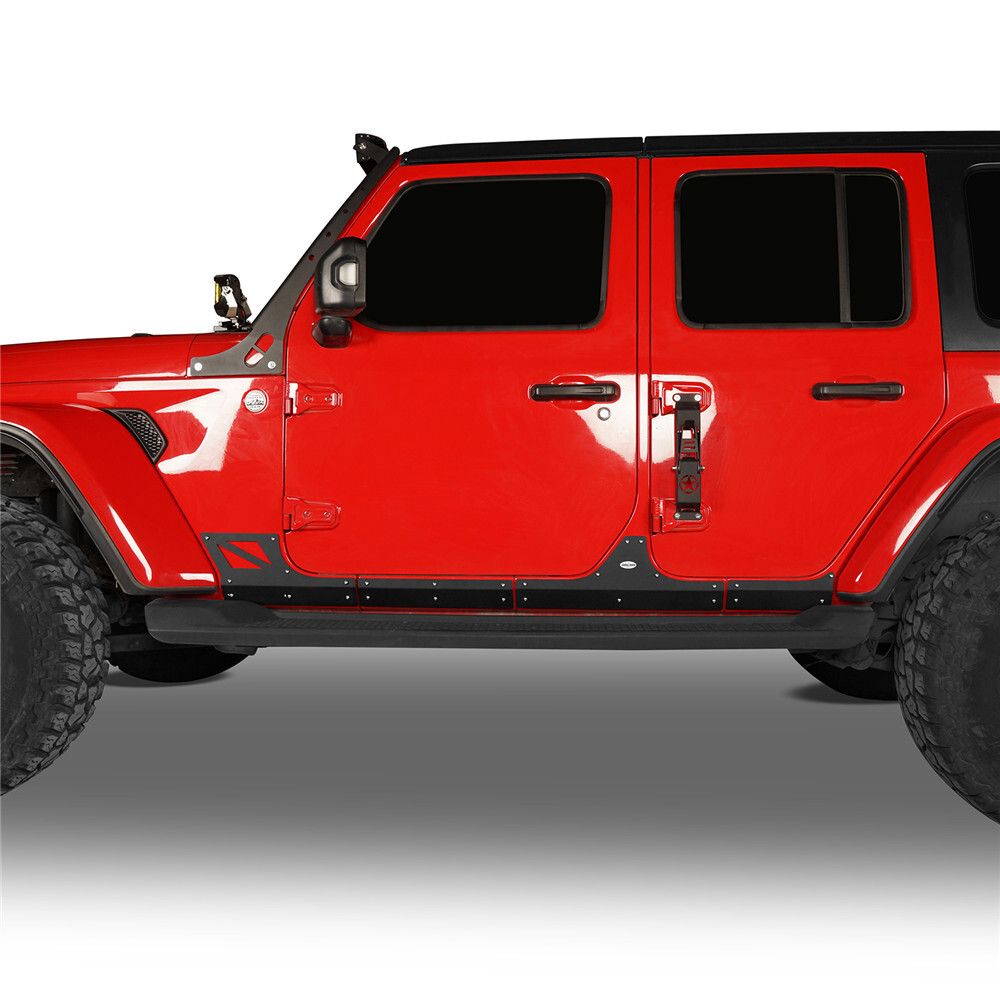 Steel Body Armor Rocker Panel Cladding For Jeep Wrangler JL 2018-2025 4-Door
