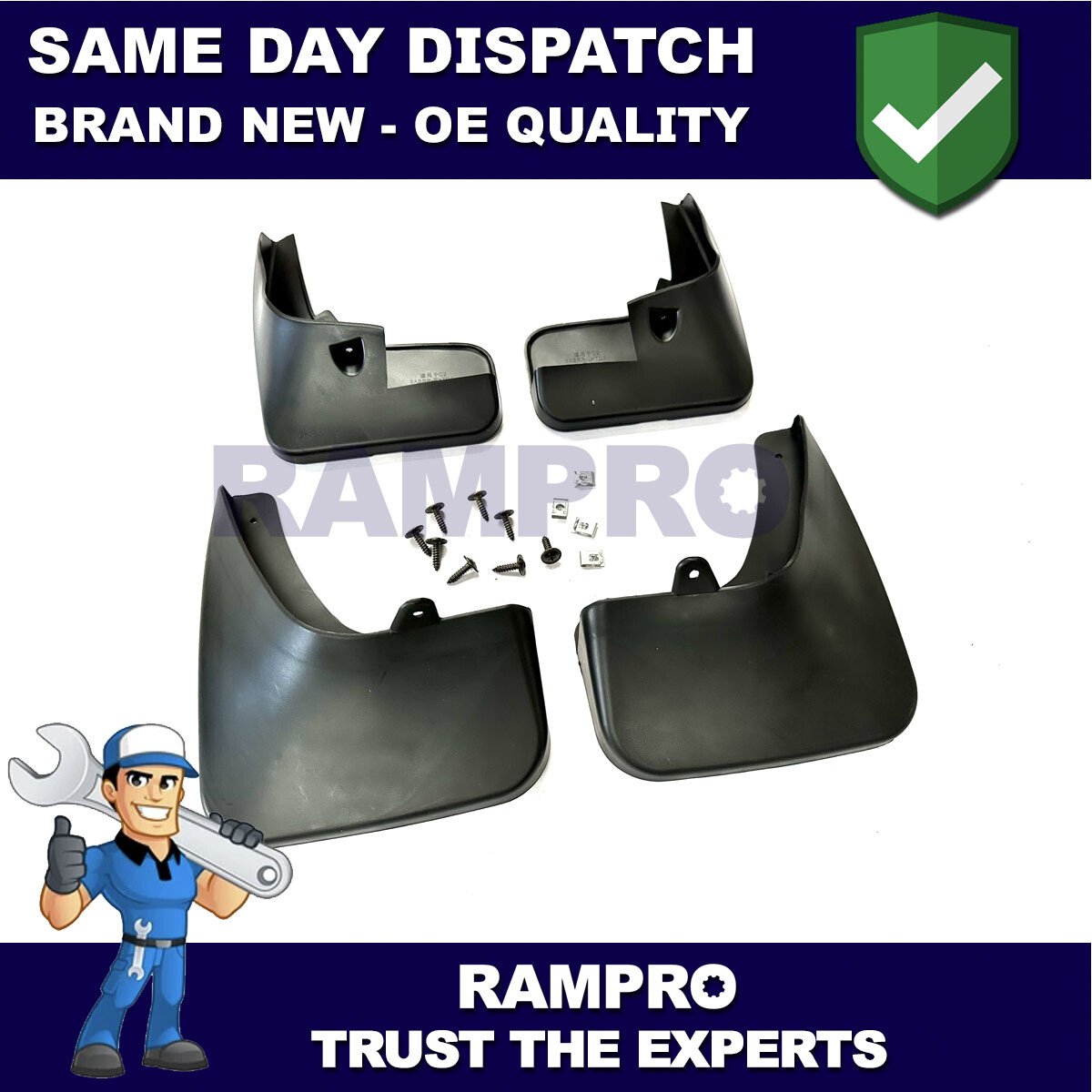 Tailored Mud Flaps Set of 4 For Citroen C2 2006-2013 Rampro