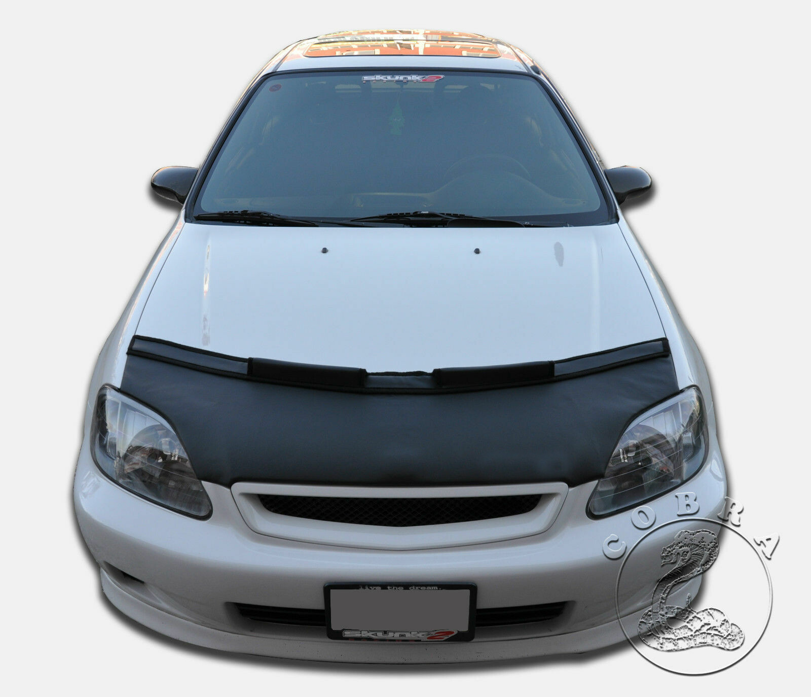 Car Bonnet Mask Hood Bra Fits Honda Civic 1999 2000 99 00 EK