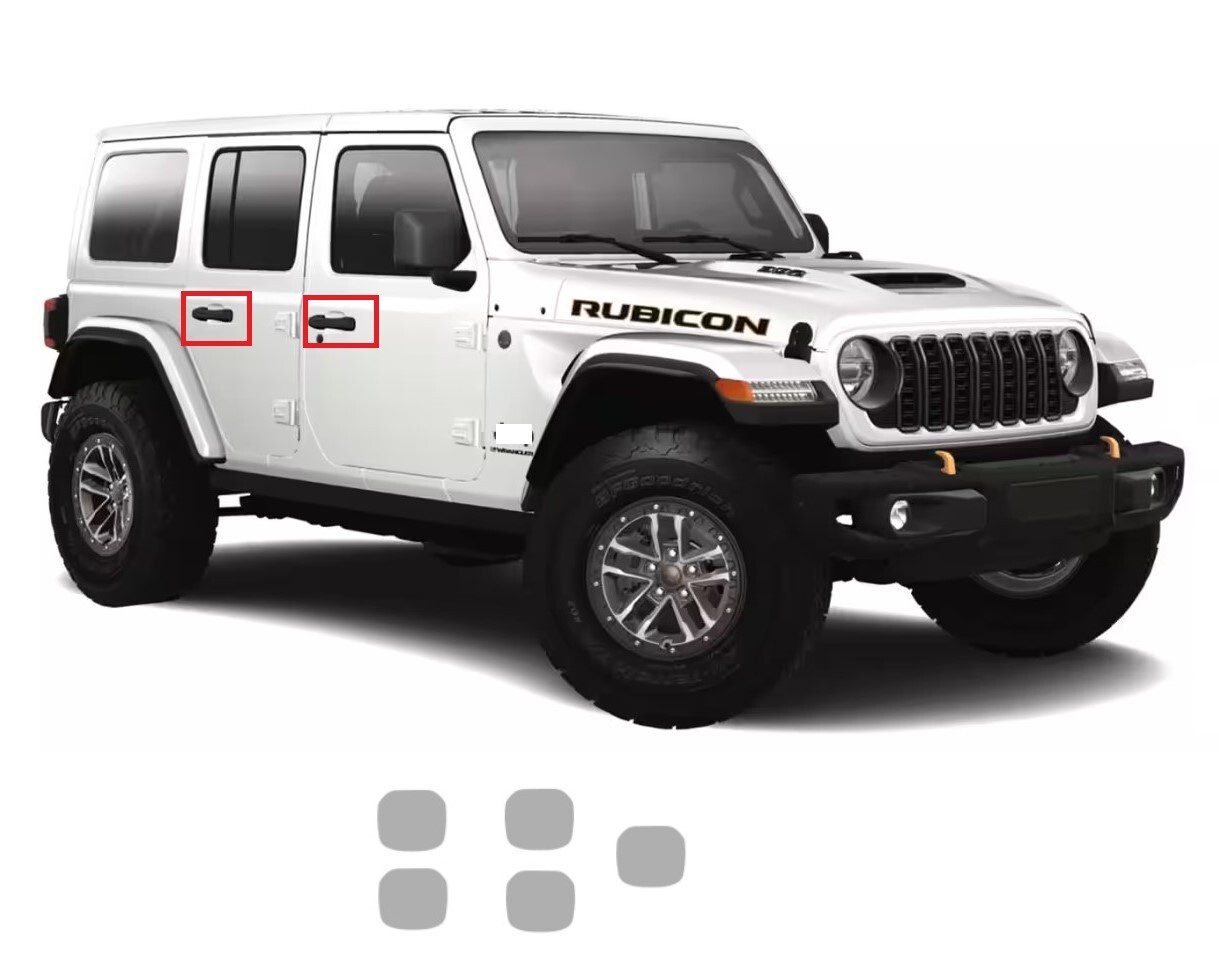 For Jeep Wrangler 4Door 2018-2026 Door Handle Cup Paint Protection Film PPF