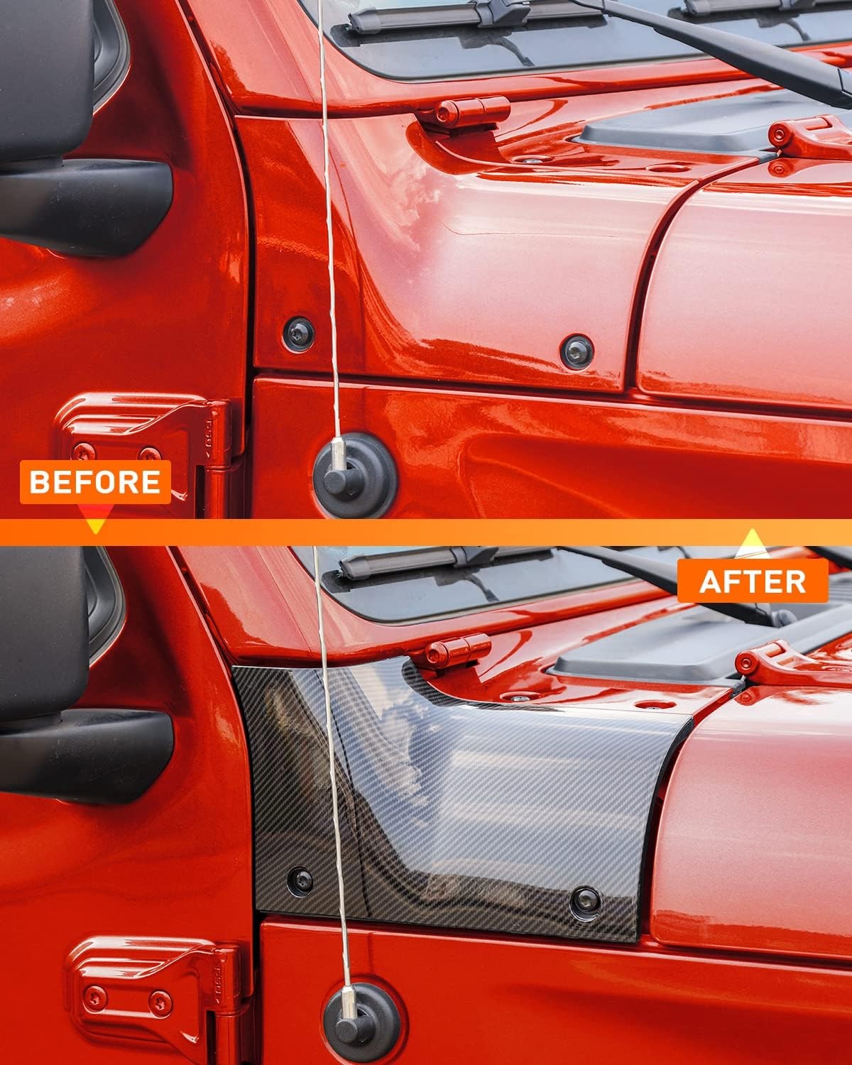 Cowl Body Armor Corner Guards 2021 2022 2023 2024 2025-Present Jeep Wrangler