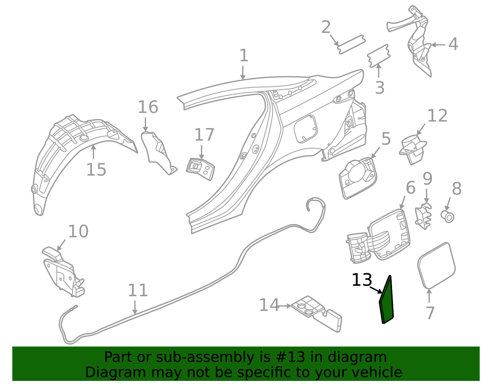 Genuine Nissan Stone Guard 78816-5EF0A