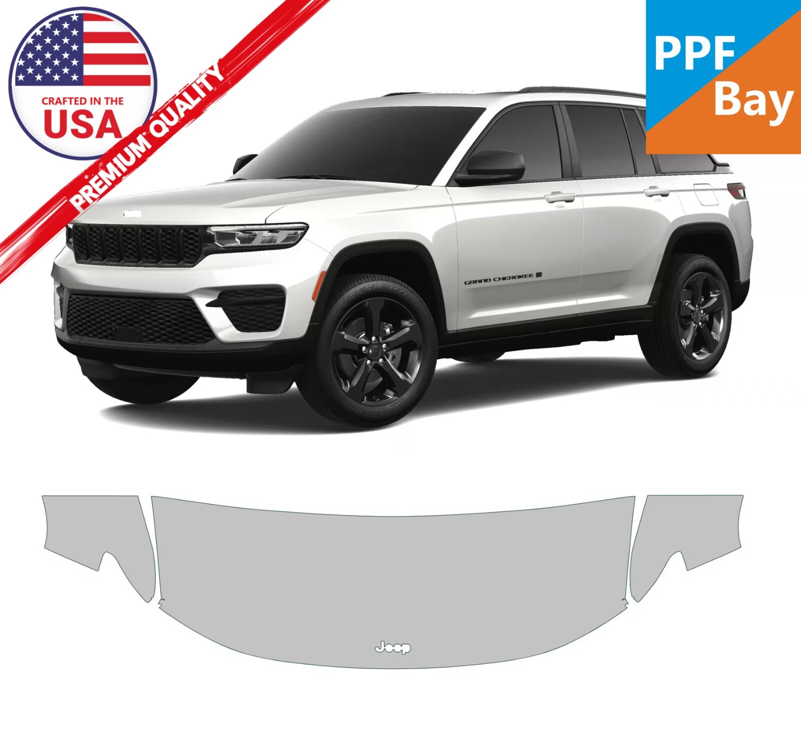 For Jeep Grand Cherokee 2022-2024 Hood 24″ Paint Protection Film PreCut Kit PPF