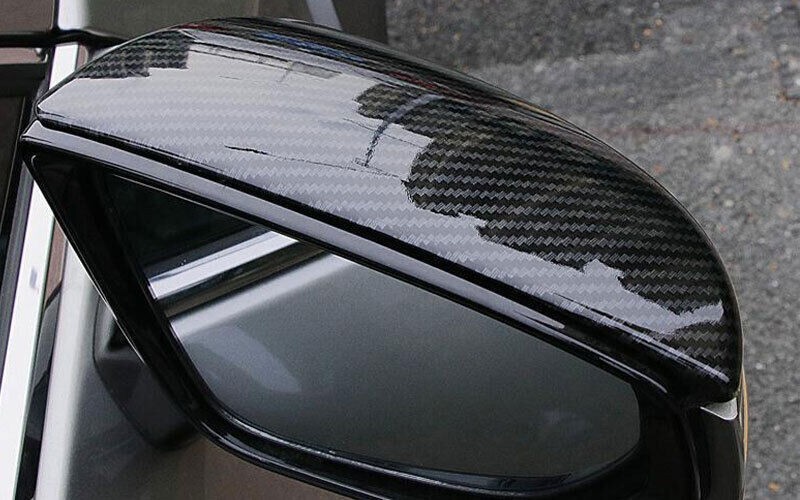 For Lexus ES 2019-2025 Carbon Fiber look Rear View Side Door Mirror Cover Trim