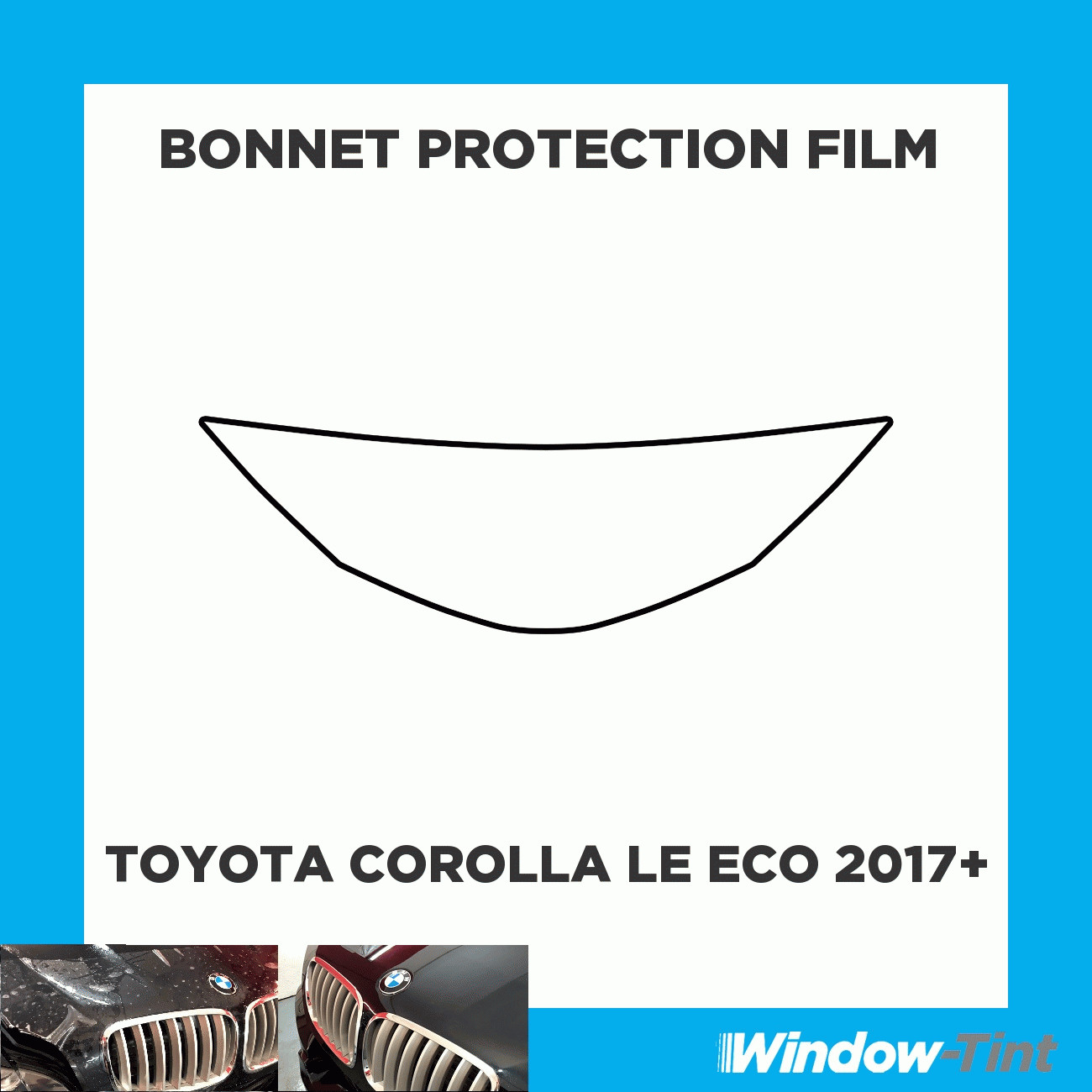 For Toyota Corolla LE ECO 17+ CLEAR Bonnet PPF Scratch Guard Protection Film