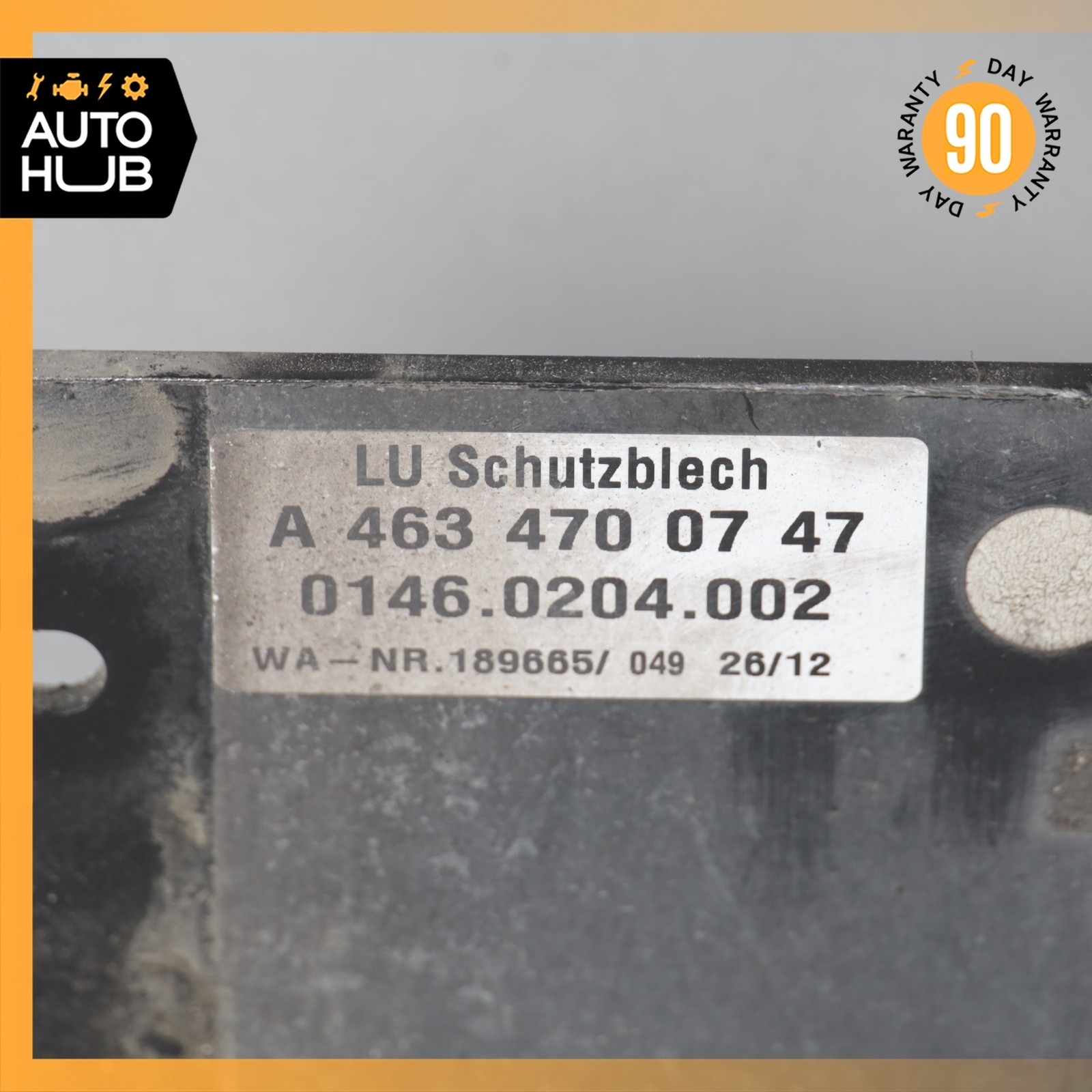 13-18 Mercedes W463 G550 G63 Rear Lower Fuel Tank Skid Plate Metal Shield OEM