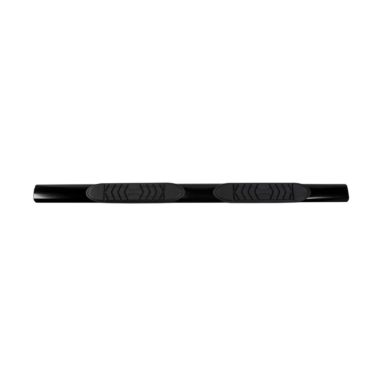 TrailFX A7041B 5 Inch Oval Straight Powder Coated Black Steel Rocker Panel Mount