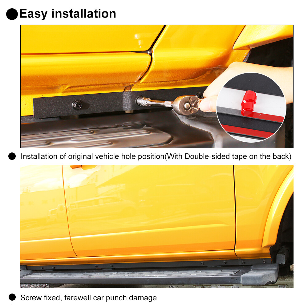 Pinch Weld Cover Fit for Ford Bronco 4-Door 2021-2023 Trail Armor Rocker Panels