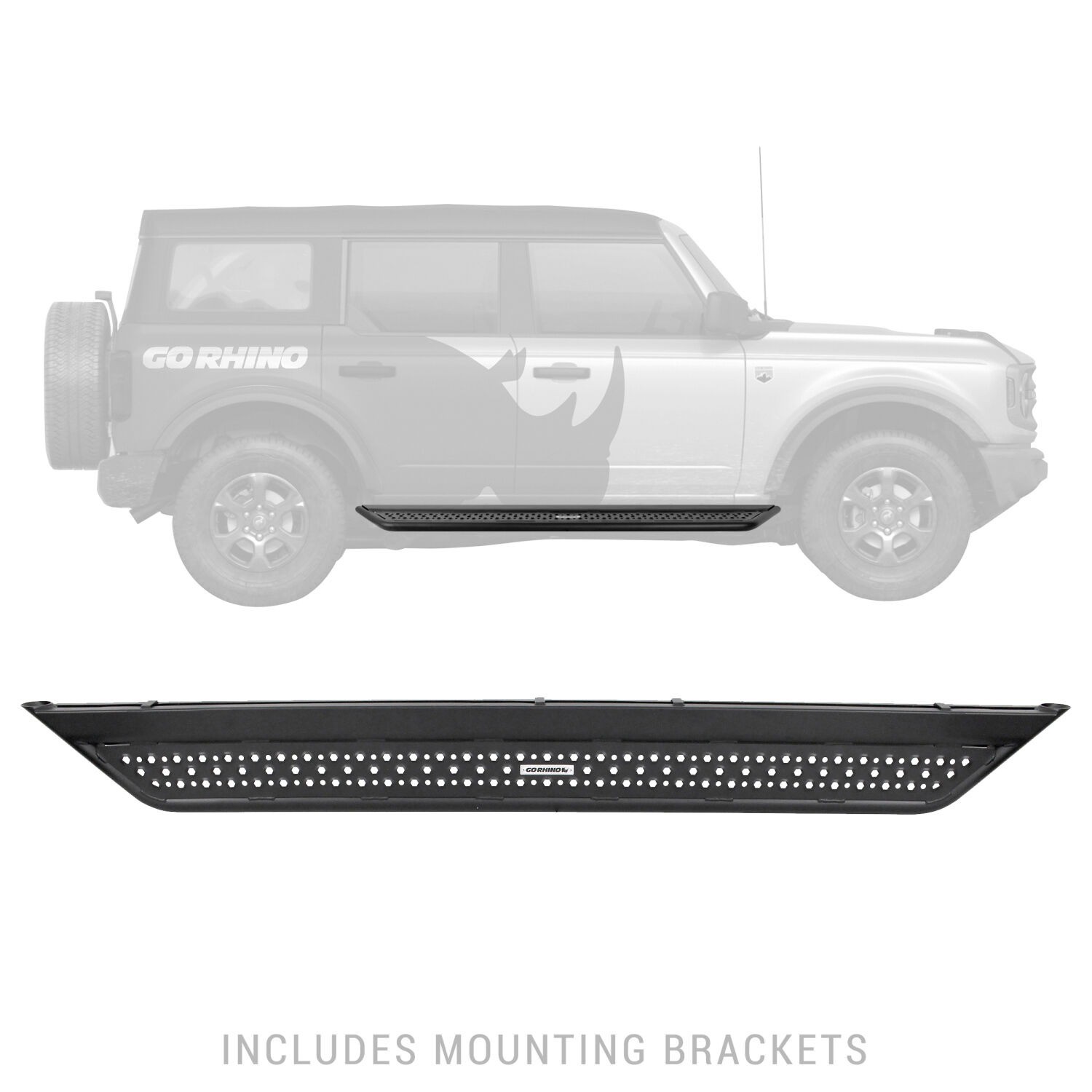 Go Rhino D64129T Dominator Xtreme D6 Side Steps with Rocker Panel Bracket Kit