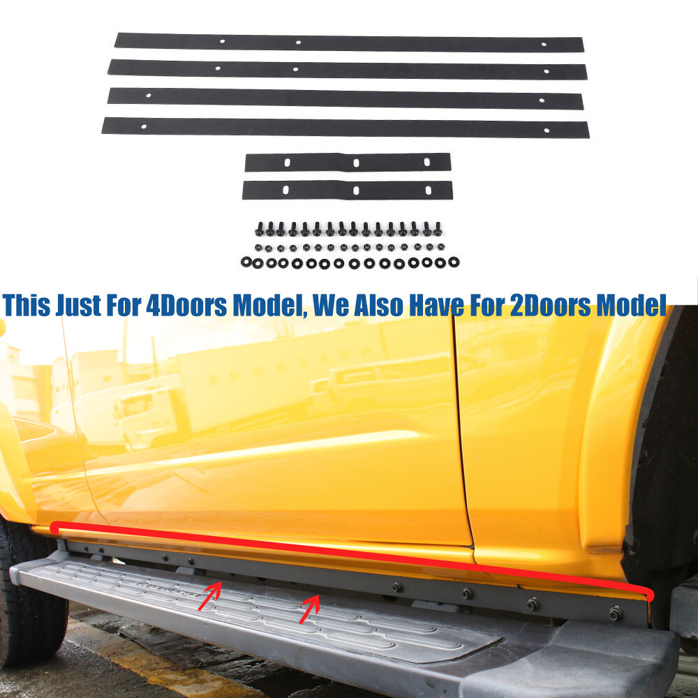 For Ford Bronco 21+ 4 Door Pinch Weld Cover Trail Armor Rocker Bezel Accessories