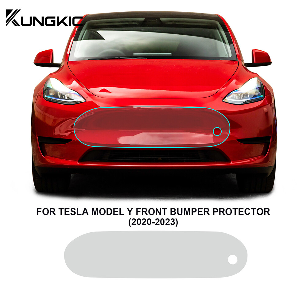 Car Front Bumper Center Paint Protection Film PPF For Tesla Model Y 2020-2023