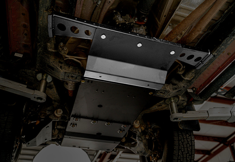 Cali Raised LED Steel Transfer Case Skid Plate for Toyota Tacoma 2016-2023