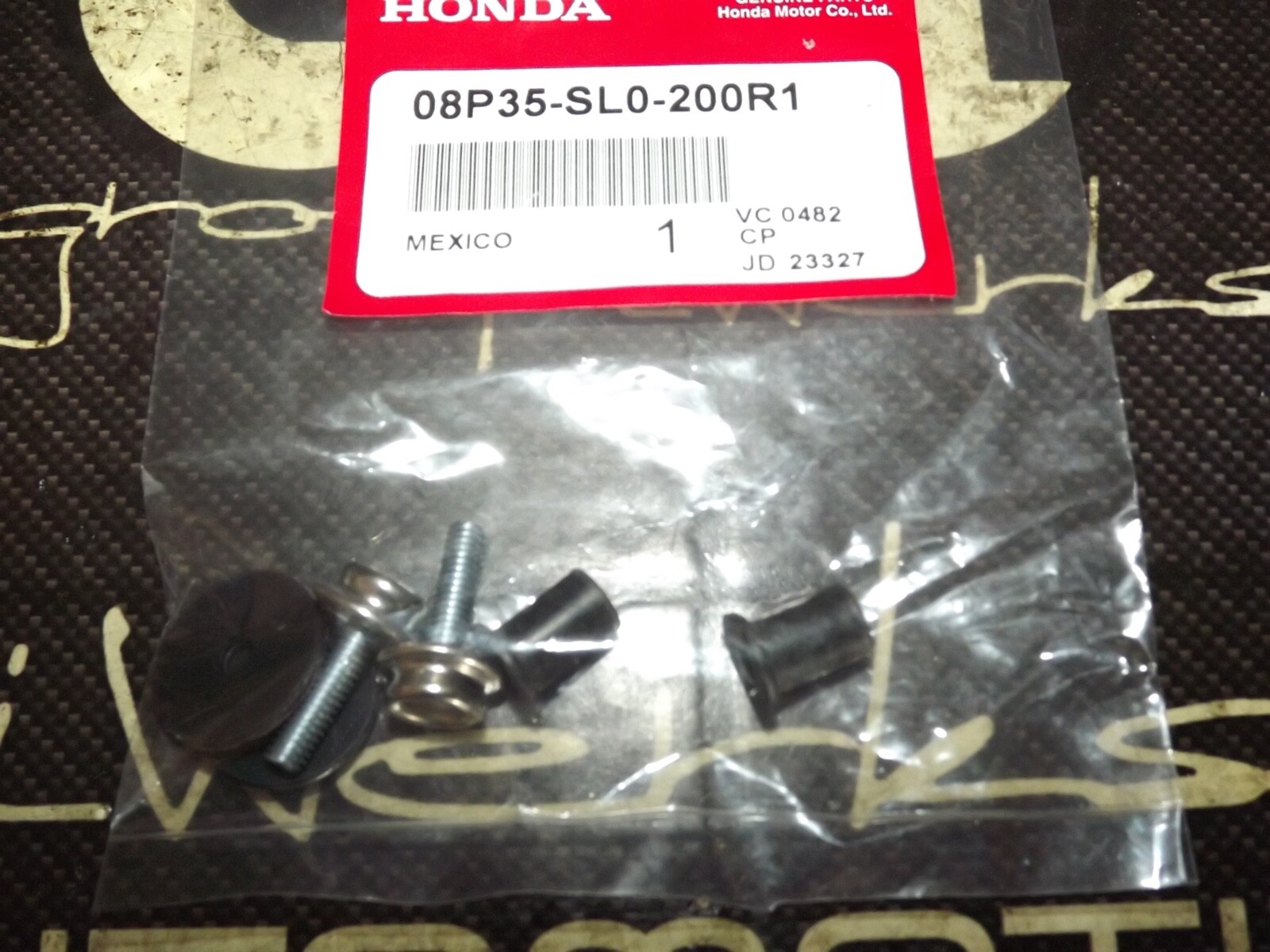 1992-2018 Genuine Honda Front Bumper Nose Mask Hardware Kit OEM 08P35-SL0-200R1