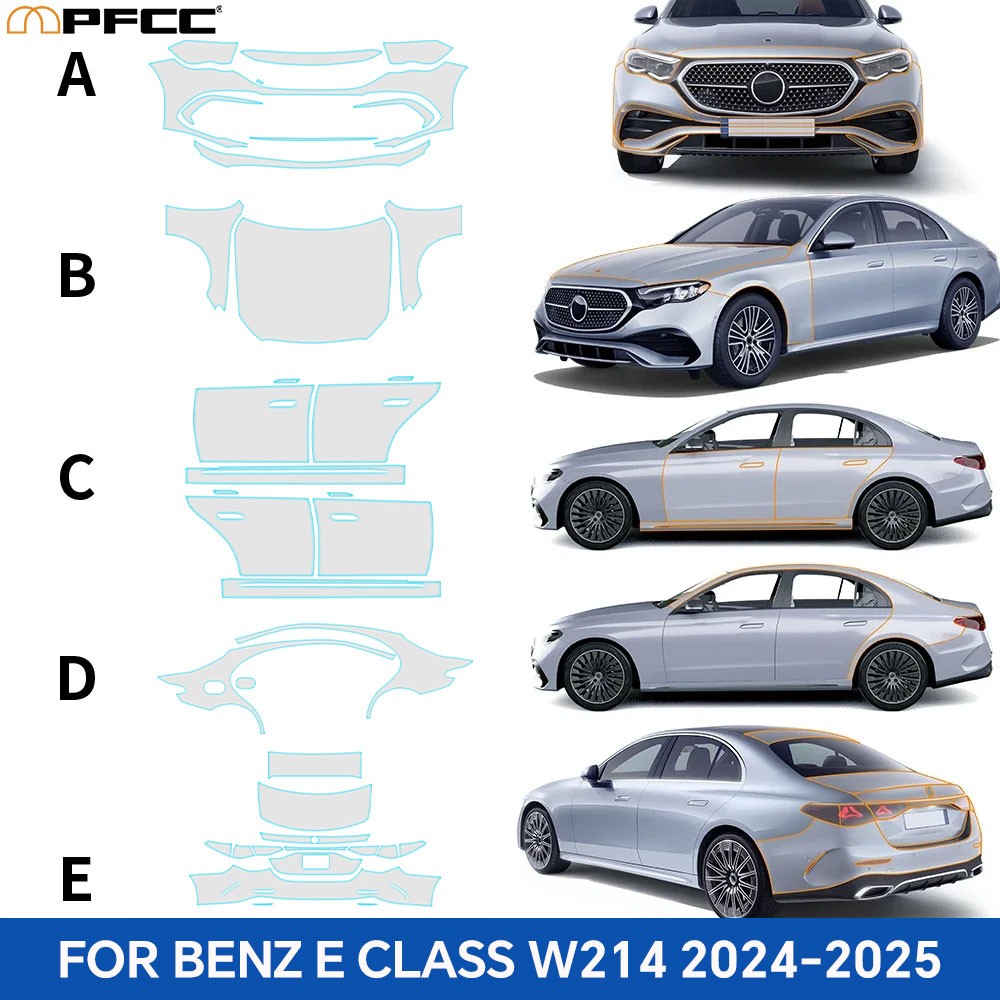 Matte PPF PreCut Full Car Kit For Mercedes Benz E Class W214 2024-UP Protection