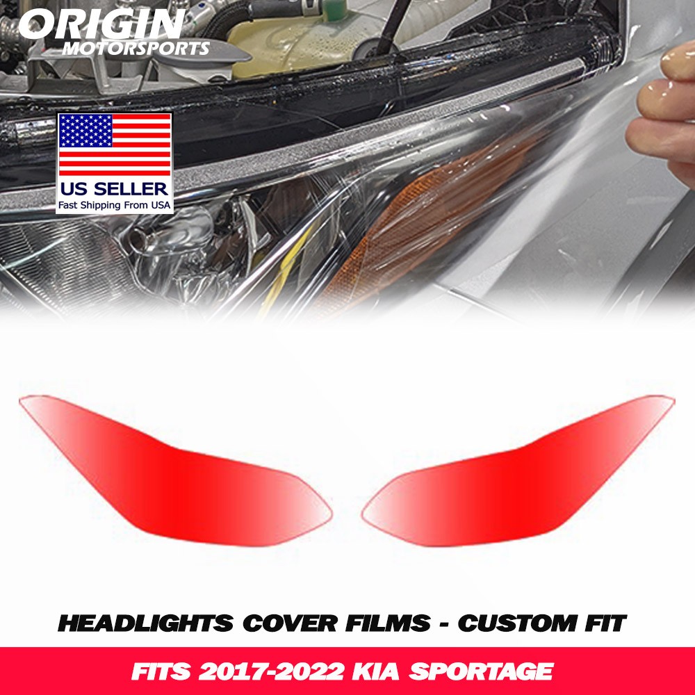 PreCut Headlights Clear Covers Bra Film Kit PPF Fits 2017-2022 SPORTAGE