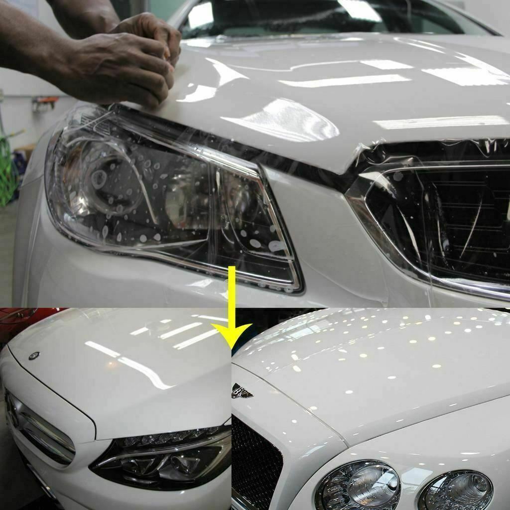 12×48″ Clear Transparent Headlight Protection Hood Paint Cover Film Vinyl Sheet