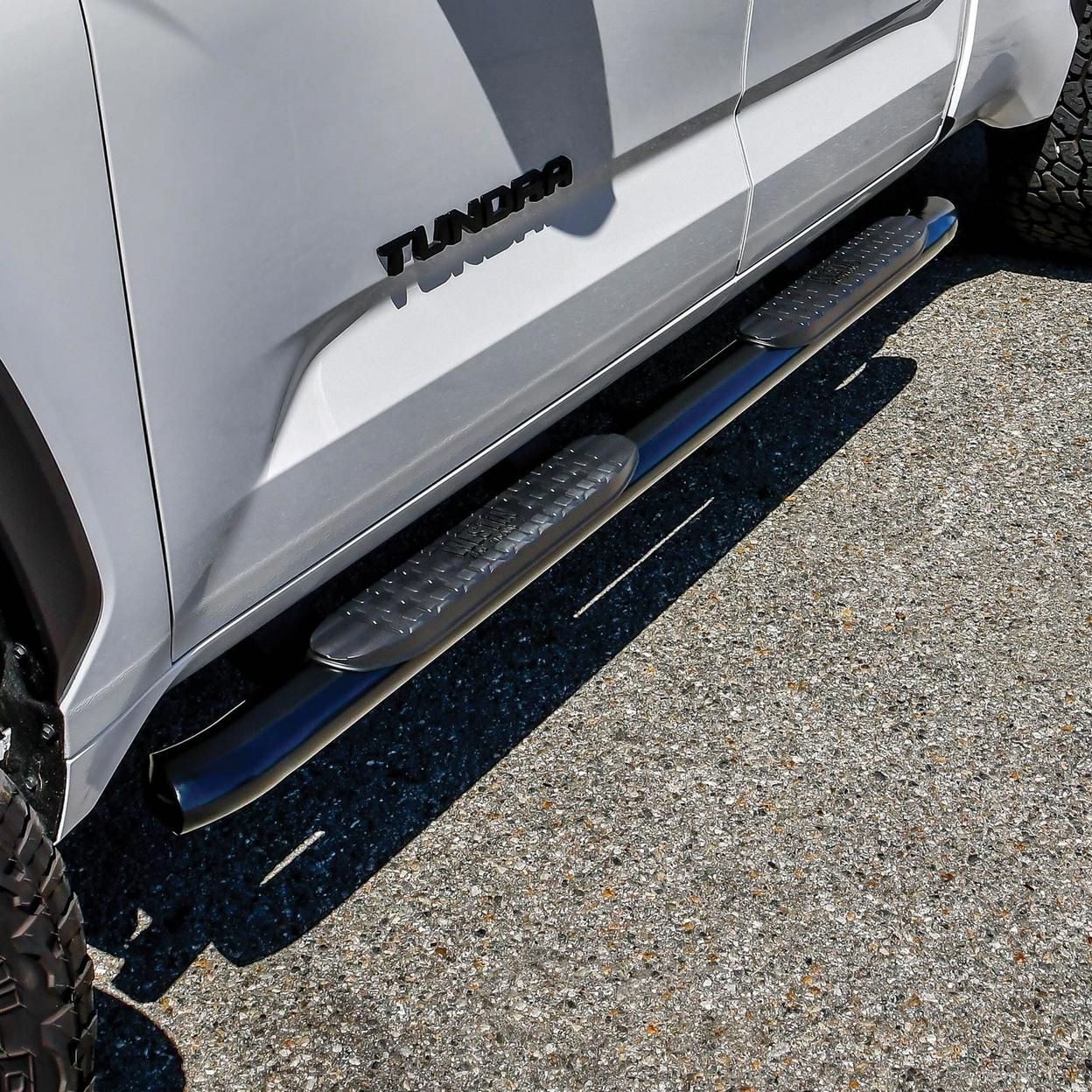 Westin PRO TRAXX 4 Oval Nerf Step Bars for Toyota Tundra Double Cab 2022 – Black