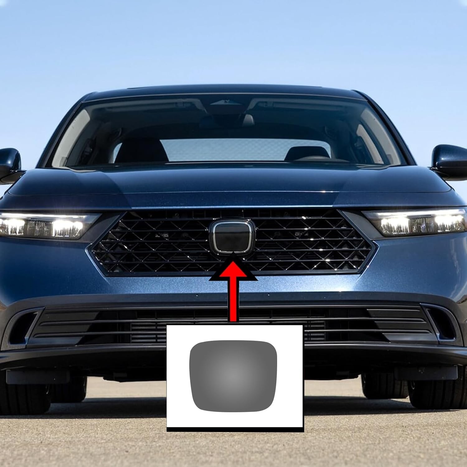 Black Tint Emblem Film for Honda Accord 2023-Present, 1Pc