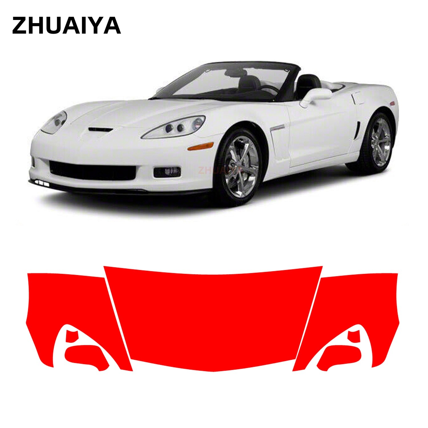 Hood Precut PPF Paint Protection Film For Chevrolet Corvette 2006-2012