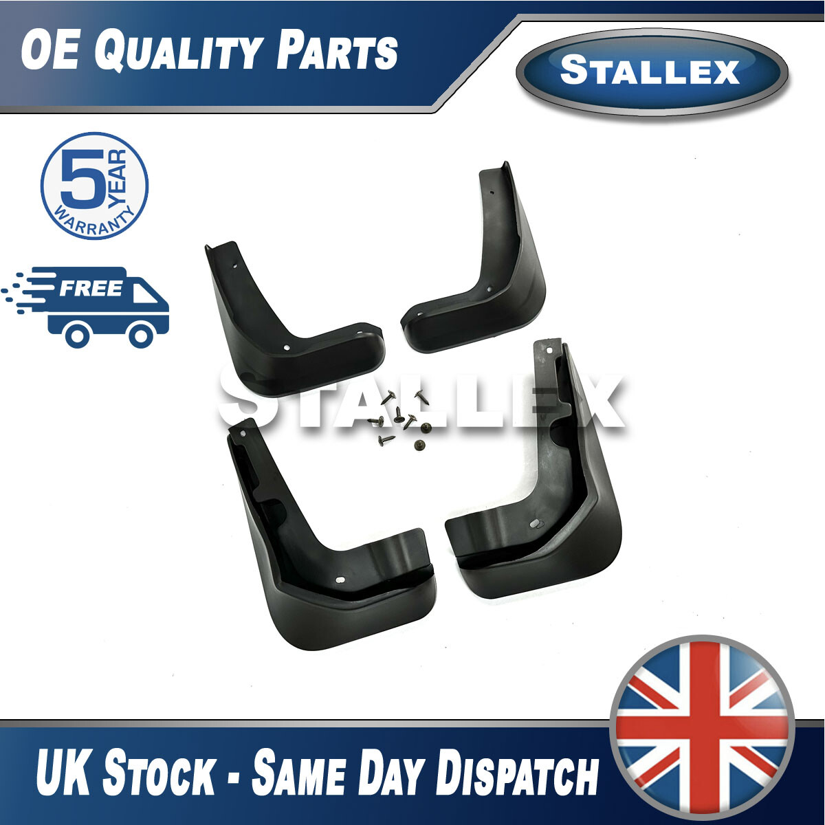 Tailored Mudflaps Front Rear For Ford Focus Hatchback 2012-2018 Stallex