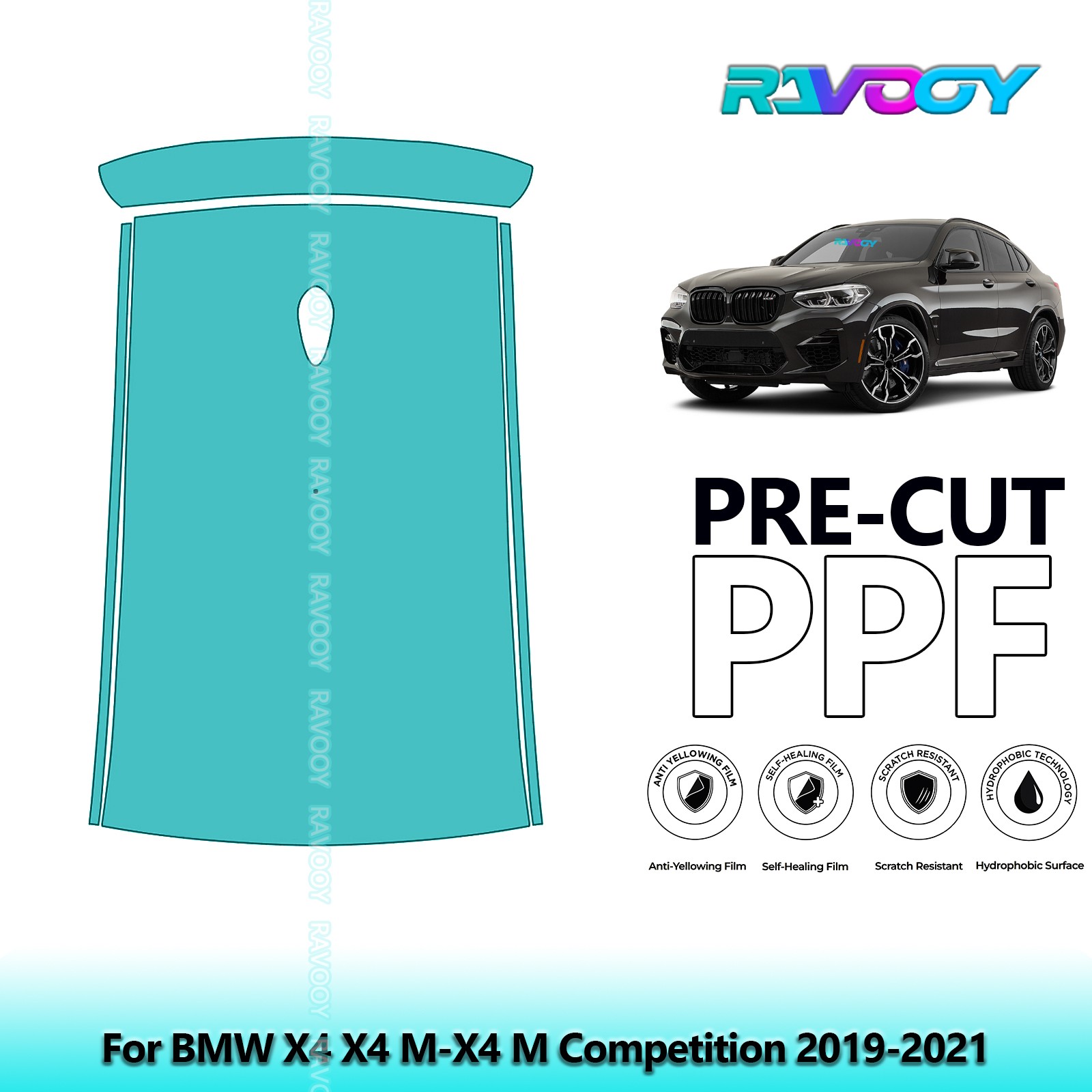 PreCut Paint Protection PPF Kit For BMW X4 X4 M-X4 M Competition 2019-2021