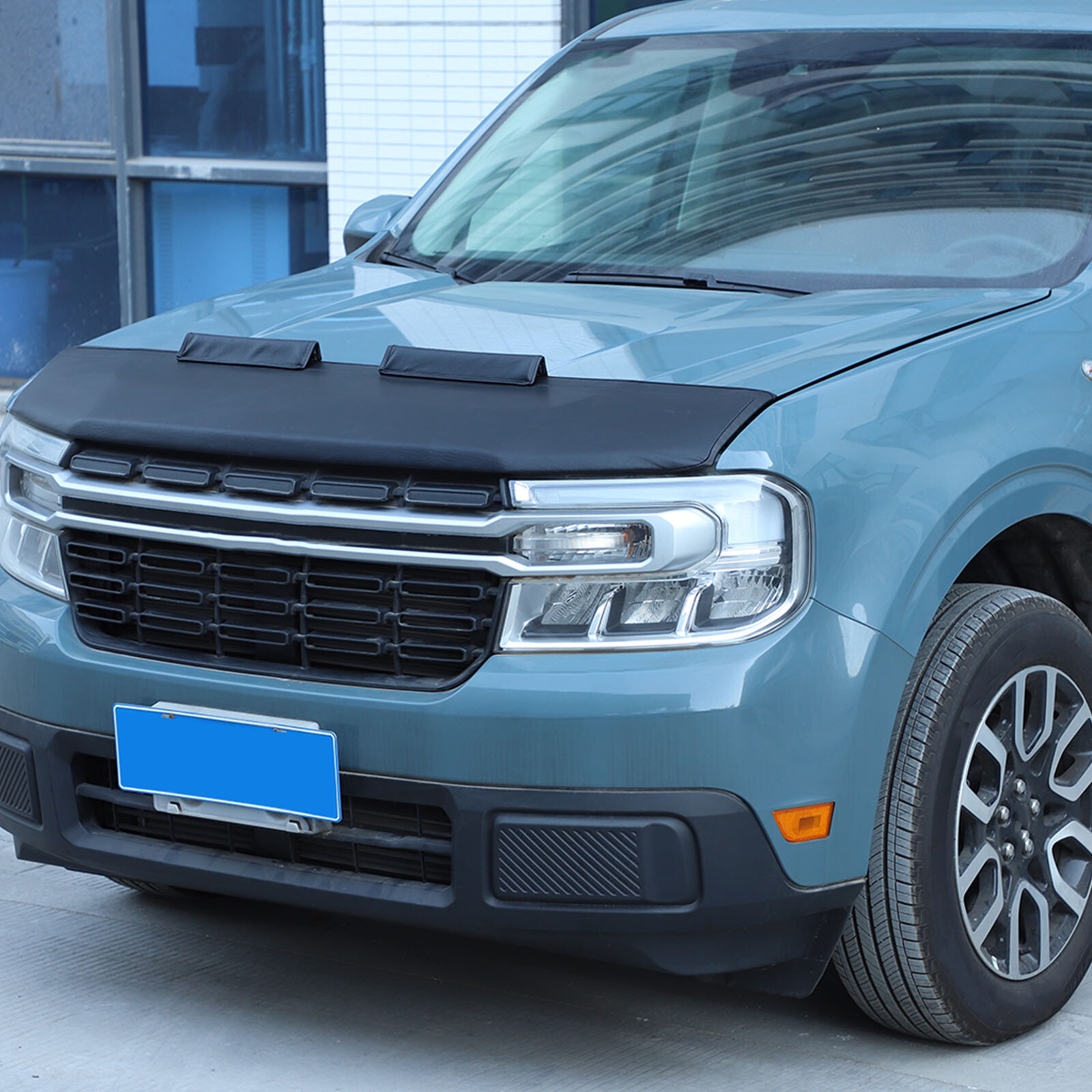 PU Leather Hood Guard Bra Stone Bug Deflector Custom Fits Ford Maverick 2022-24