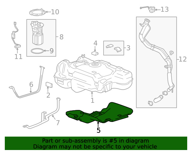 Genuine GM Fuel Tank Shield 95194610