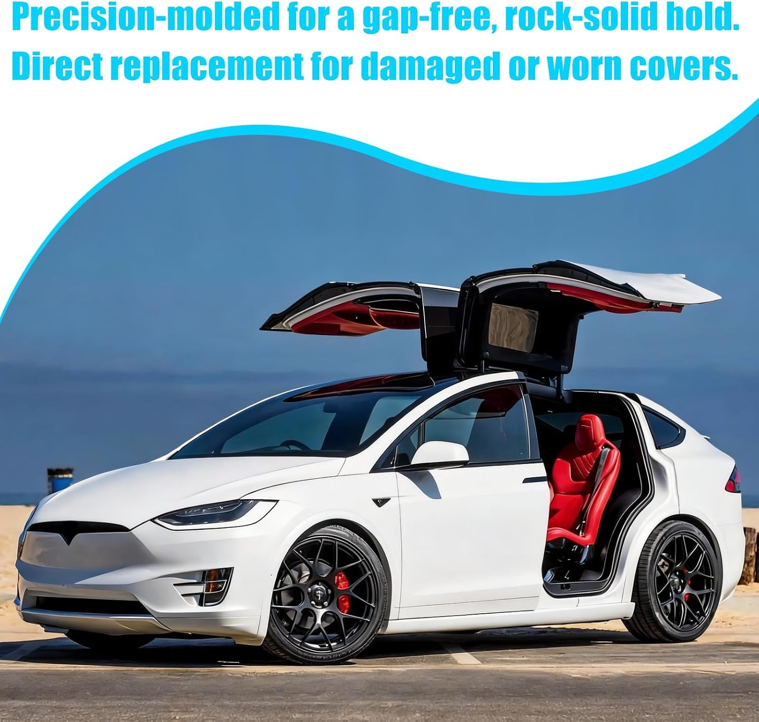 Tesla Model X Mirror Cover 2016-2025 Left Driver Side Clip-on Cap 1054430-11-D