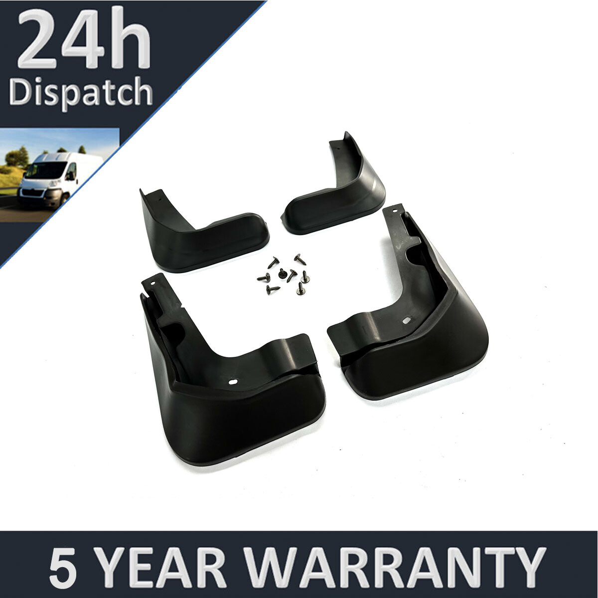 Tailored Mud Flaps Set of 4 For Ford Focus Hatchback 2012-2018 Purevue