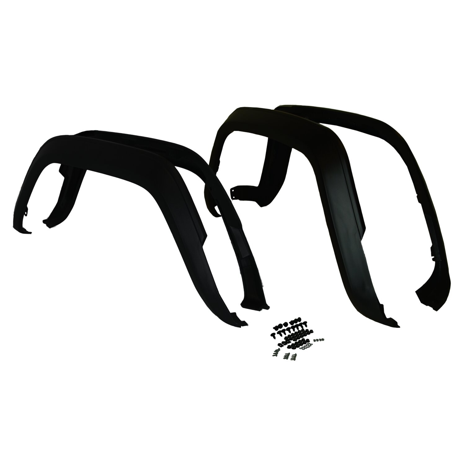 Crown Automotive Black Plastic Fender Flare Kit for Jeep Front & Rear