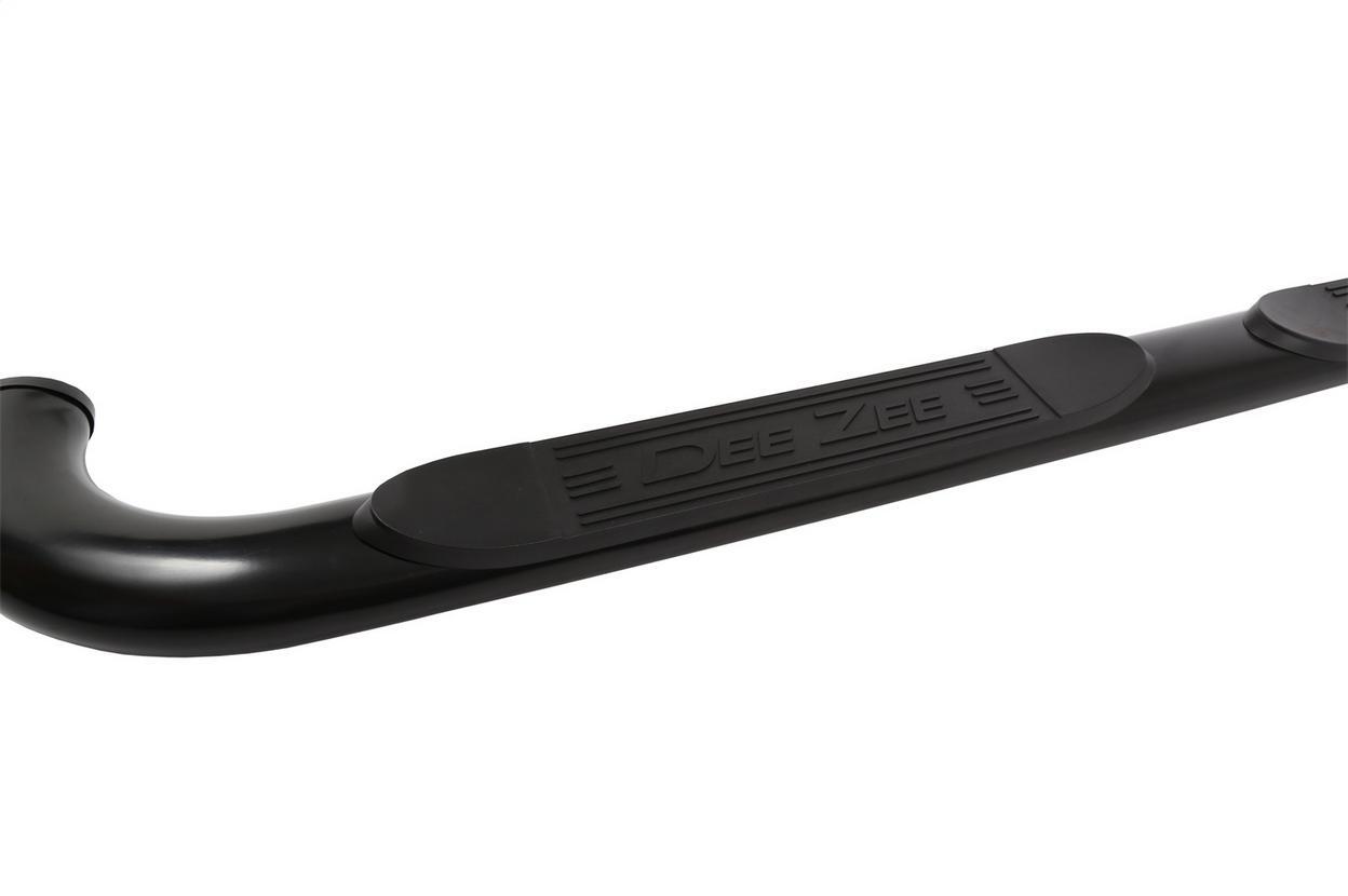Dee Zee Textured Black Steel Side Steps 4 in. Oval Cab Length +BLK/NB/OVAL Fits