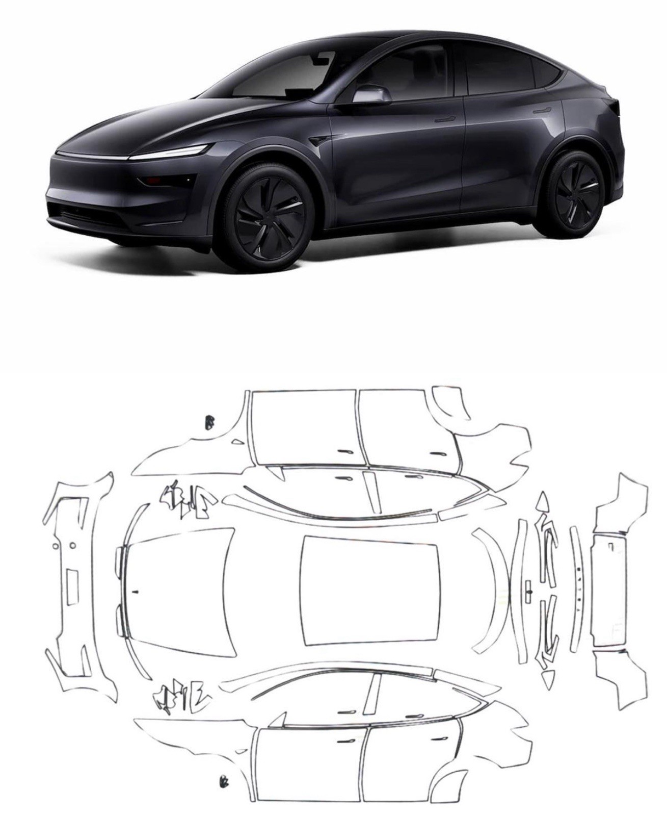Tesla Model Y Juniper 2025 Clear PPF |Full Body| Paint Protection Film Pre-Cut