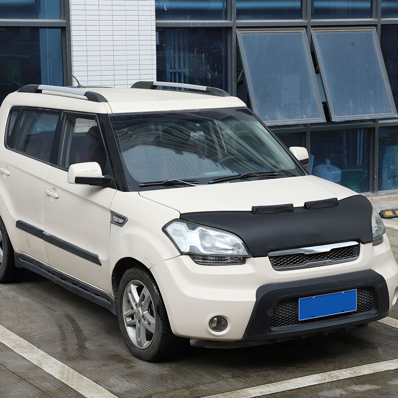 Front End Bumper Hood Mask Bra Cover Protection For Kia Soul 2009.-2013 Lether