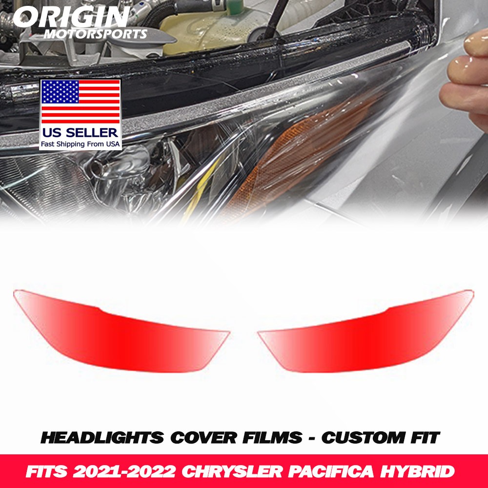 PreCut Headlights Clear Covers Bra Film Kit PPF Fits 2021-2022 PACIFICA HYBRID