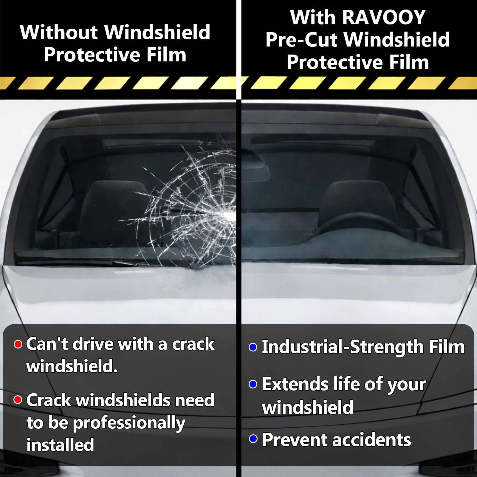 PreCut Front Windshield Protection Film Clear Bra For Jeep Wrangler JK 2011-2018