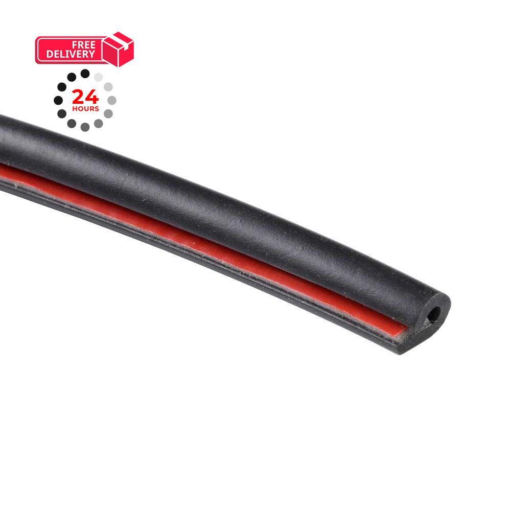 ESUPPORT 16ft 5M U Shape Car Door Moulding Rubber 5 inches x 1 inch, Red