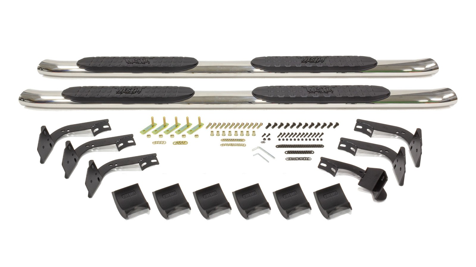 WESTIN Pro Traxx 4in Oval Curved Step Bars for Dodge Ram 2009-21 Quad Cab